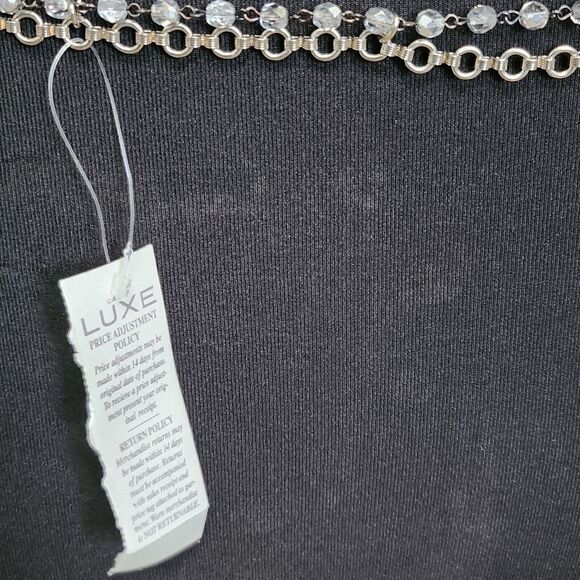 Luxe Crystal Pendant Necklace With Rhinestone Chain & Adjustable Length - Picture 11 of 15